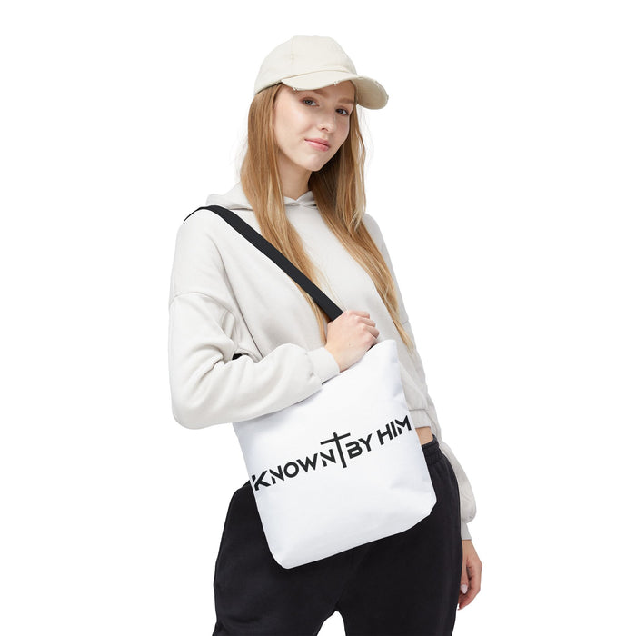 Known by Him Tote Bag — White (13x13)