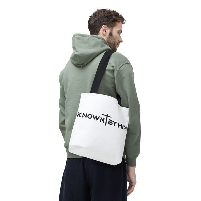 Known by Him Tote Bag — White (13x13)