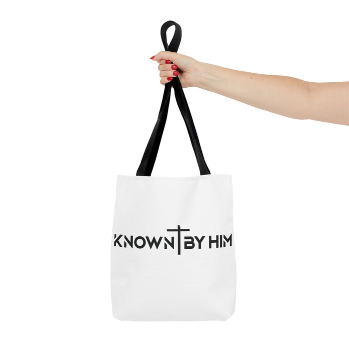 Known by Him Tote Bag — White (13x13)