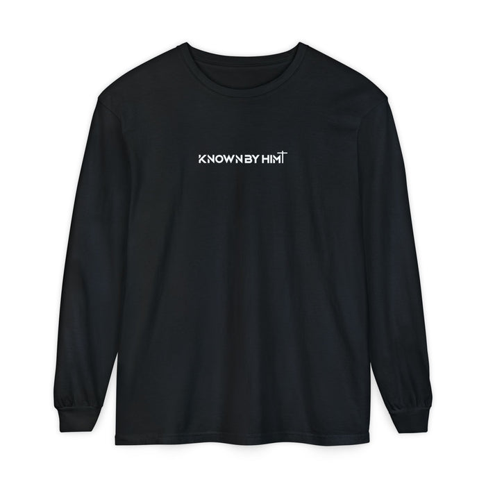 Known by Him Garment-Dyed Long Sleeve — Classic Logo