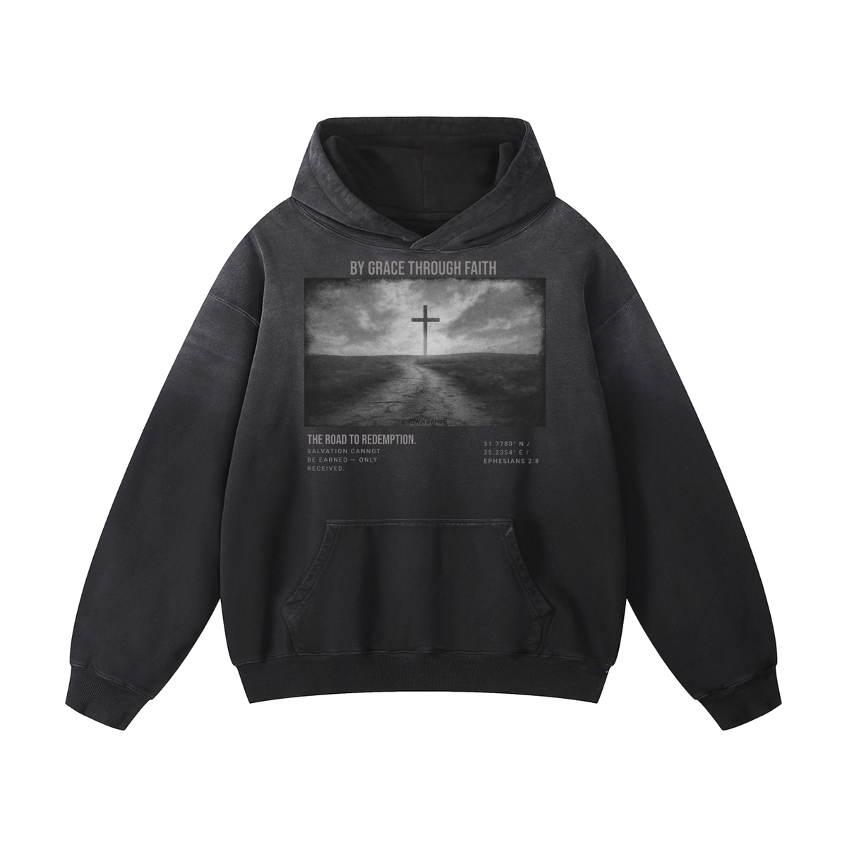 By Grace — Heavyweight Sunfade Oversized Hoodie
