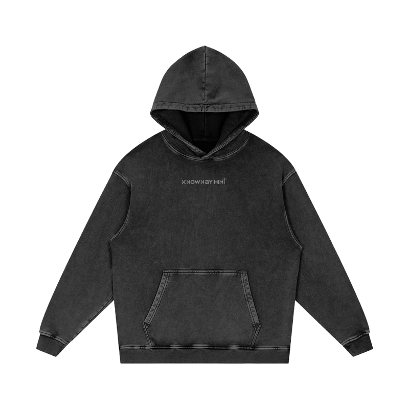 Enthroned — Snow Washed Loose Cotton Hoodie