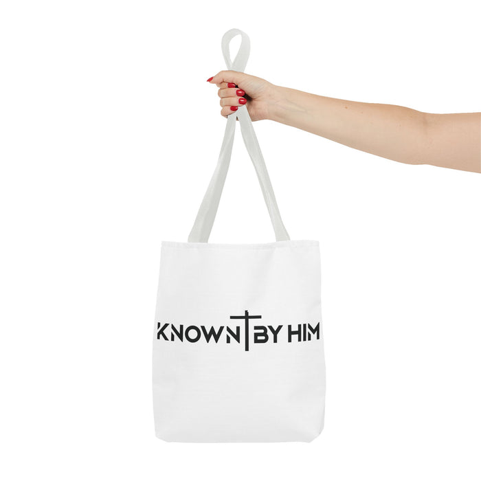 Known by Him Tote Bag — White (13x13)