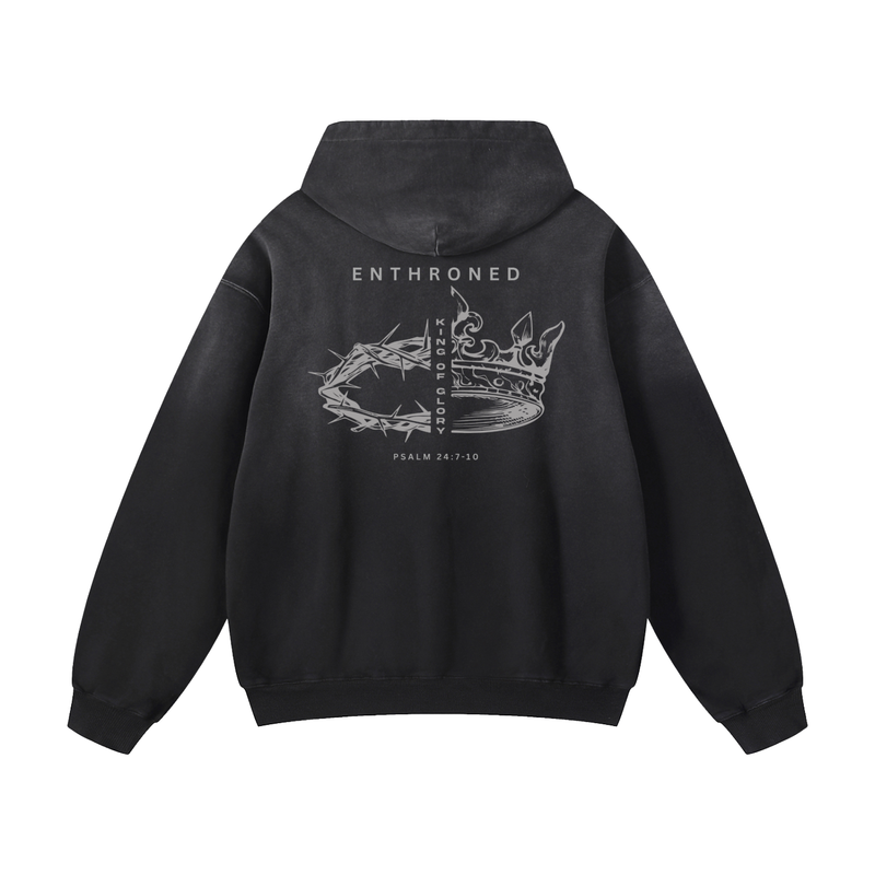 Enthroned — Heavyweight Sunfade Oversized Hoodie