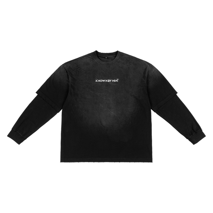 Known by Him Sunfade Hand-Frayed Tee — Classic Logo