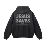 Jesus Saves — Heavyweight Sunfade Oversized Hoodie