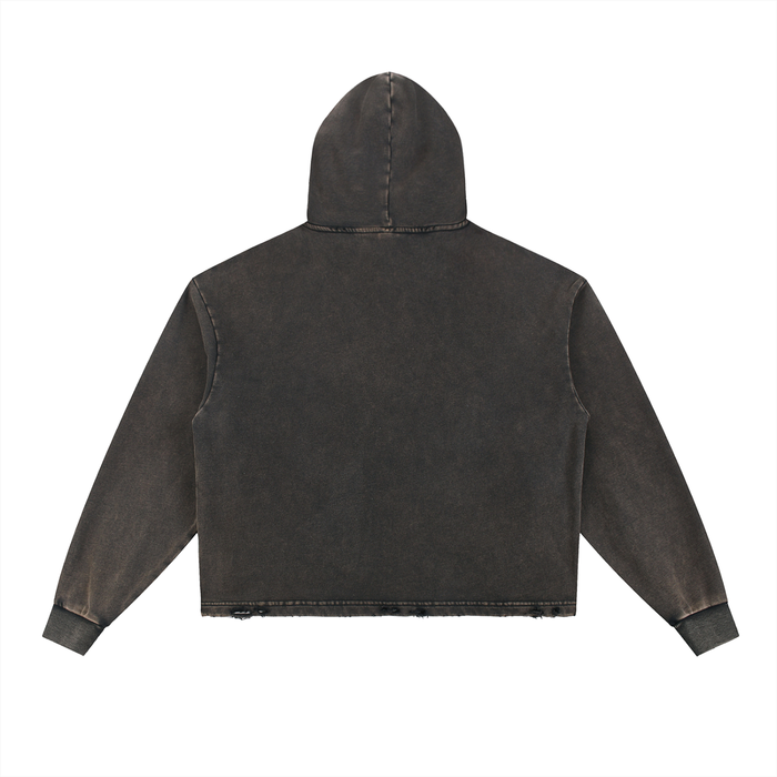 Vintage Washed Frayed-Hem Hoodie – Known by Him Classic Logo