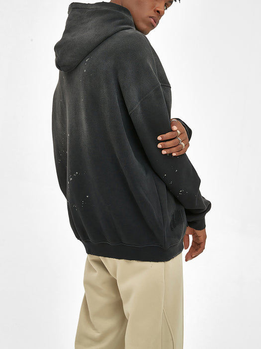 Known by Him Vintage Washed Frayed Hoodie — Classic Logo