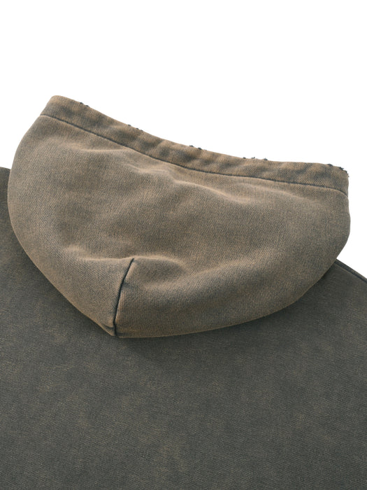 Vintage Washed Frayed-Hem Hoodie – Known by Him Classic Logo